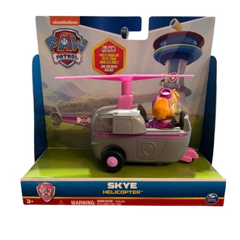 Paw Patrol Skye Helicopter Vehicle Figure Spin Master Preschool Toy New